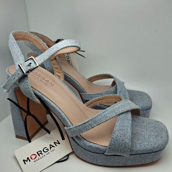 Sandales À Talon Neuve Morgan De Toi Bleu Ciel