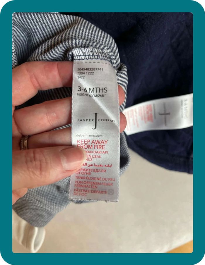 Ensemble 3 pièces veste body pantalon 3-6 mois - Jasper Conran Junior - photo numéro 12
