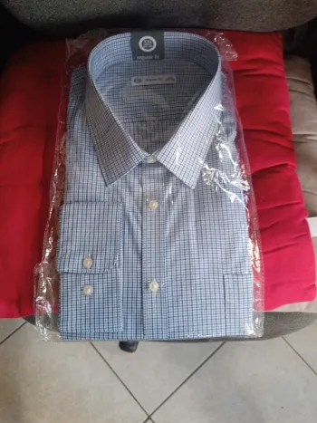 Chemise bleue à carreaux C&A XXL