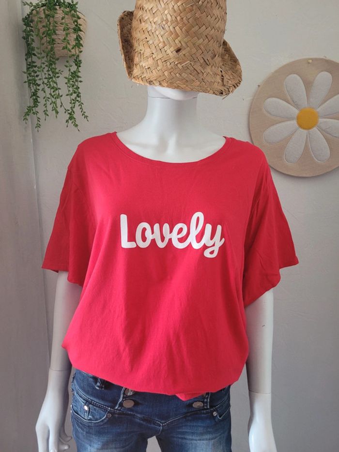 T shirt rouge grande taille - photo numéro 3