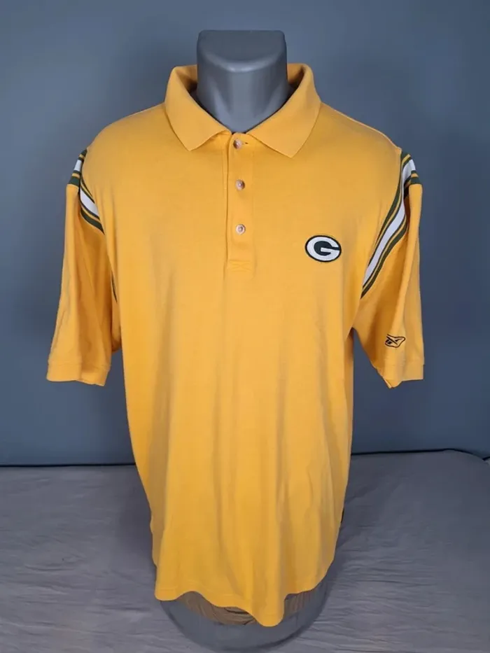 Polo NFL Green Bay Packers – Reebok – Vintage – Taille L - full broderie (569)