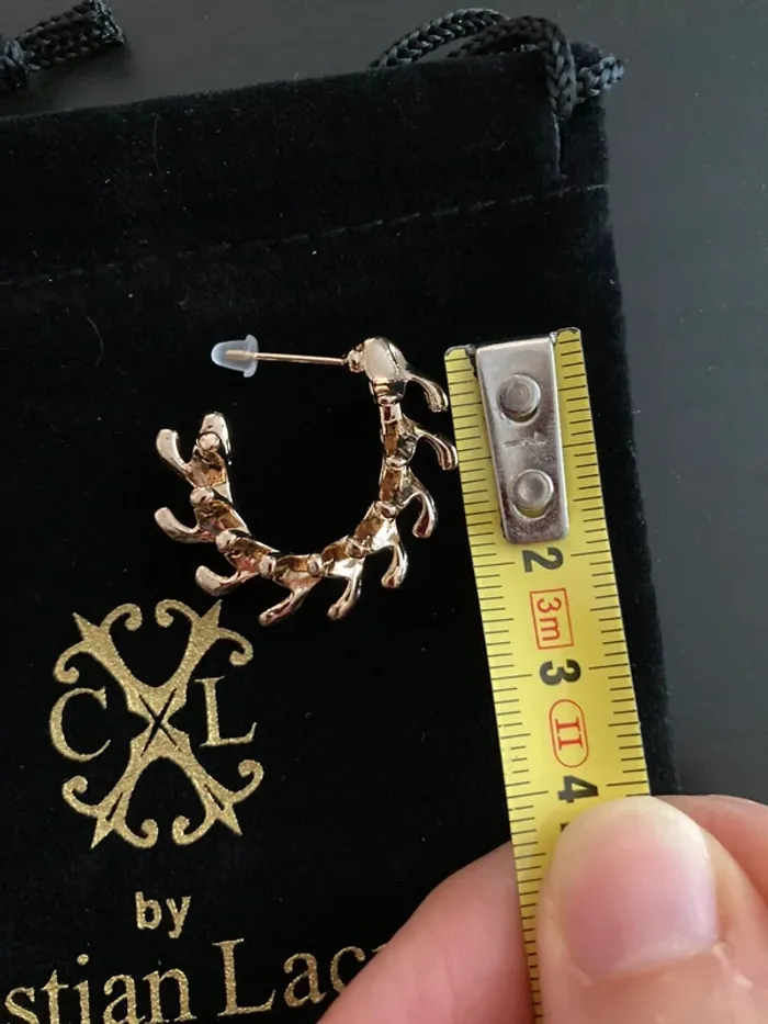 CxL by Christian Lacroix boucles d’oreilles dorées créoles originales - photo numéro 3