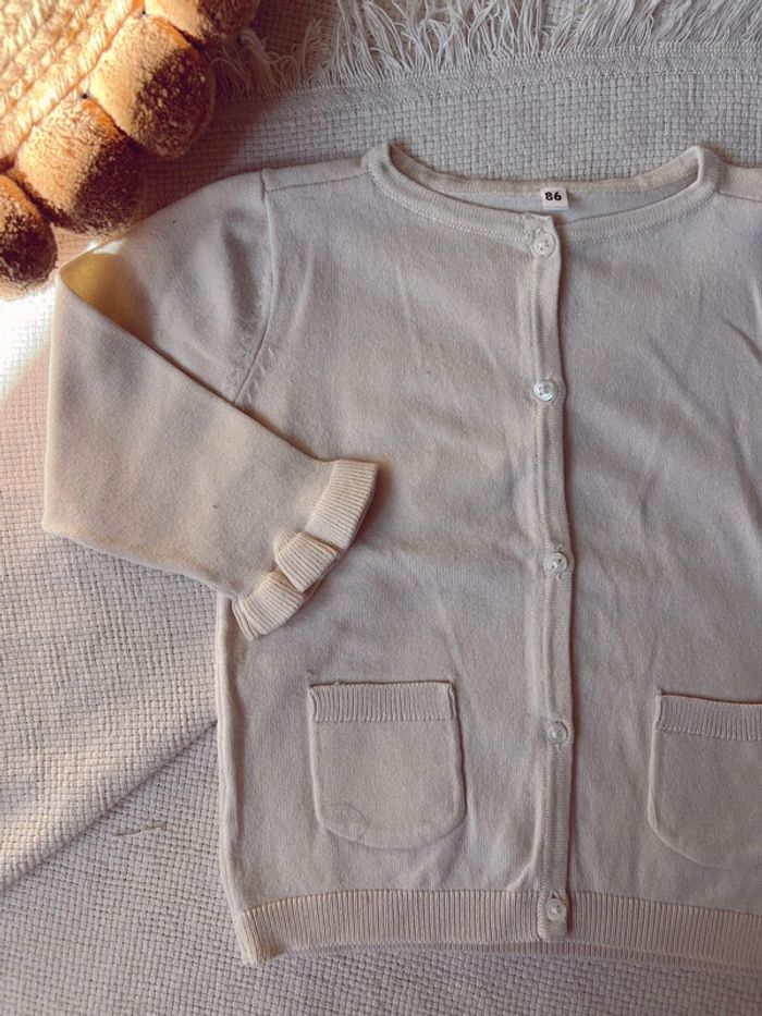 Gilet maille fine idéal mi-saison beige 86 - photo numéro 2