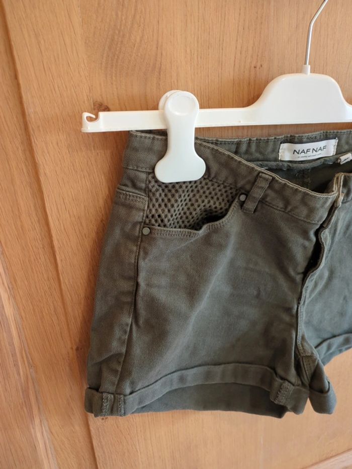Short en jean kaki Naf Naf 34 - photo numéro 3