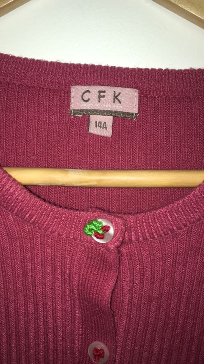 Lot 7 pièces14 ans robe bleue pailletées, gilet rose 2 débardeurs 1 tee-shirts - photo numéro 7