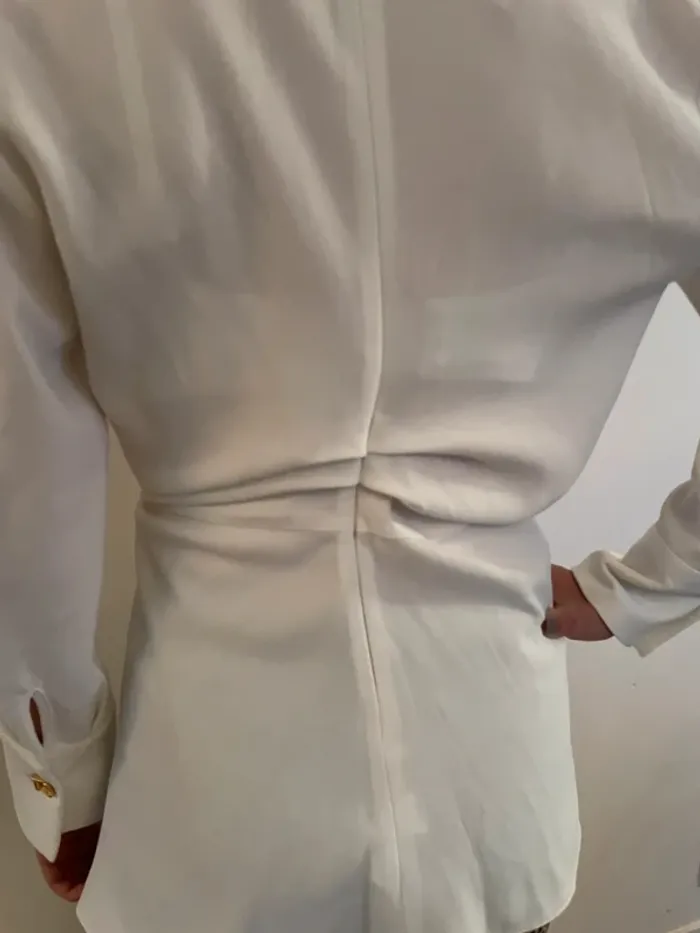 Chemisier blanc stylé et chic Zara 38 - photo numéro 5