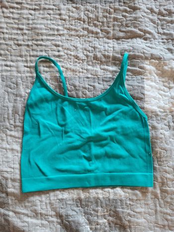 Top court bleu vert taille S