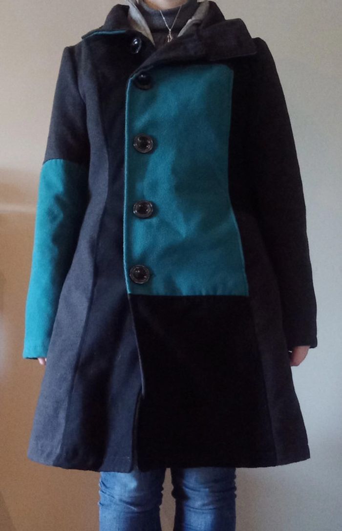 Manteau laine 3 couleurs - photo numéro 8