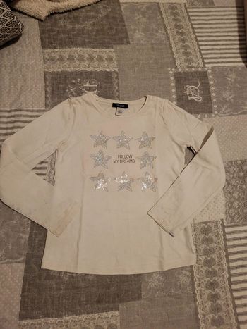 Tee shirt blanc okaïdi 6 ans