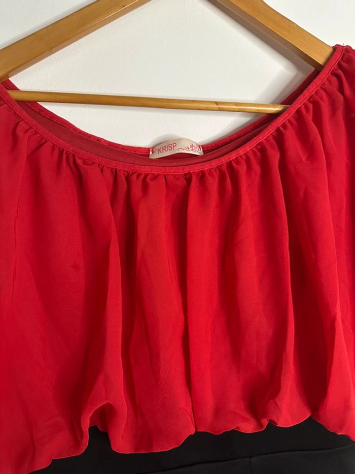 Robe rouge et noire KRISP T40/42 peu portée - photo numéro 3