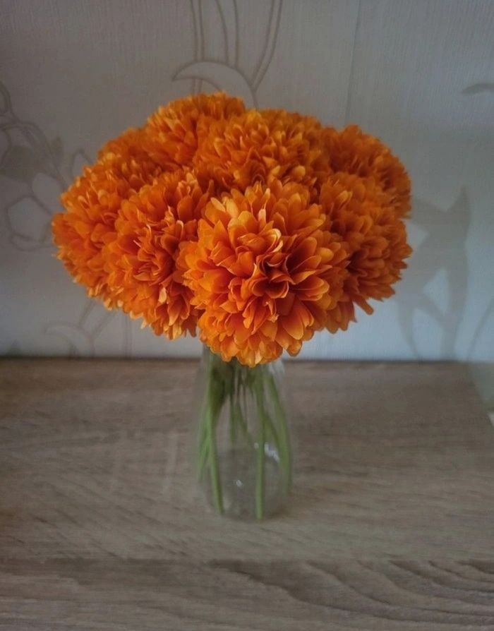 Hortensias artificielles orange - photo numéro 2