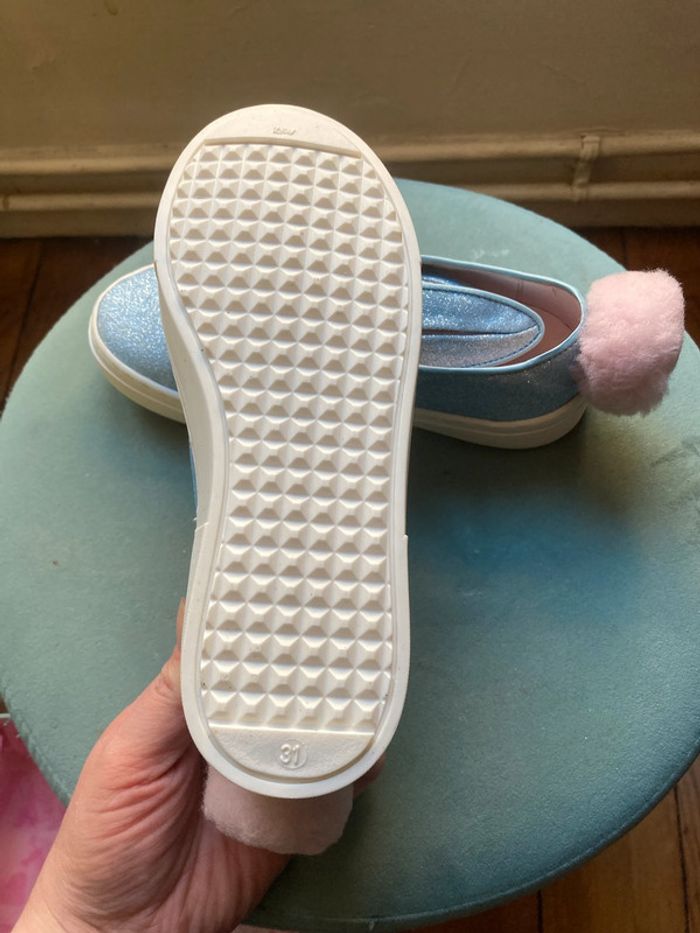 Baskets Minna Parikka Tail Glitter - Bleu Ciel Pailleté - Taille 31 - photo numéro 3