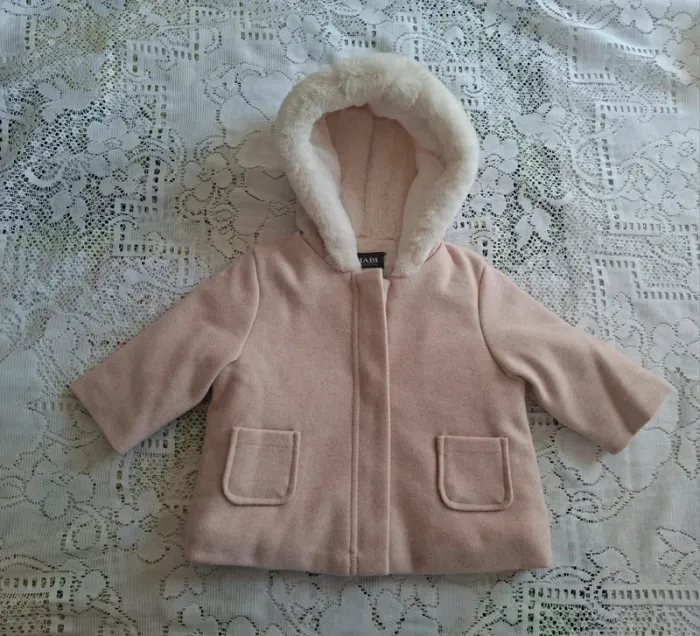 Manteau bébé rose doublé fourrure KIABI 3 mois - neuf