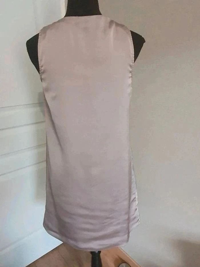 Robe droite Promod sans manche multicolore satinée taille 38 - photo numéro 10