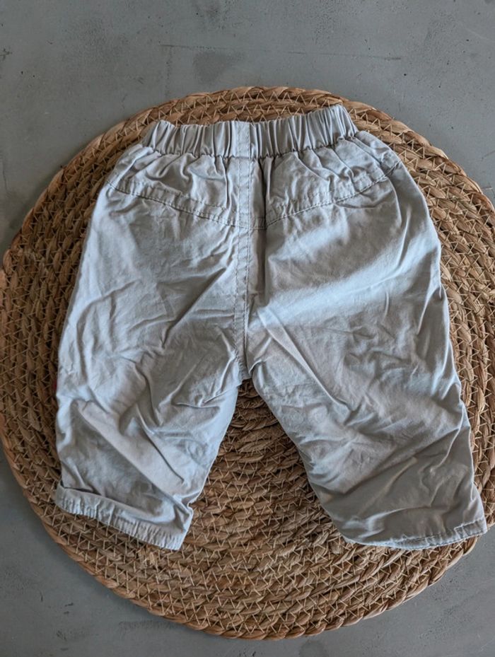 Pantalon doublé garçon gris clair T. 1 mois Orchestra comme neuf