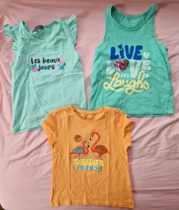 Lot de tee-shirt fille été 6 ans