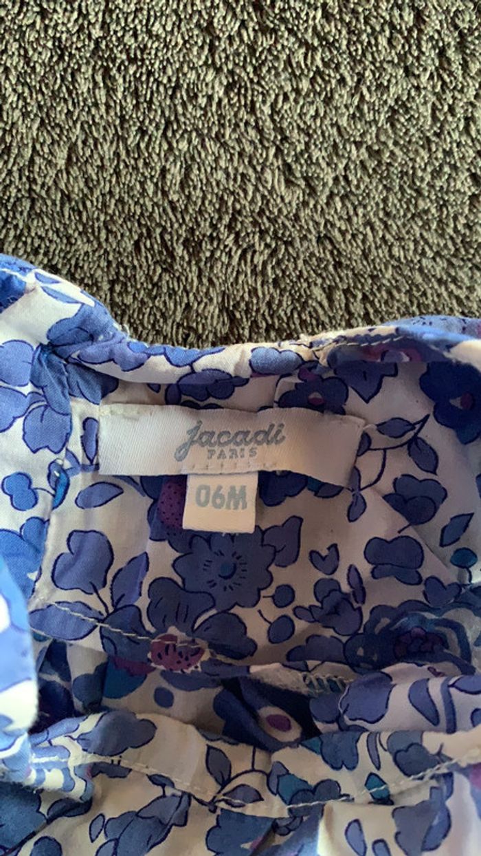 Robe manches courtes motif Liberty bleu Jacadi - photo numéro 2