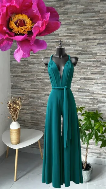 Sublime Combinaison vert bleu canard positions multiples pour soirées