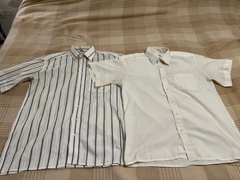 Lot de 2 chemises homme manches courtes taille 40 pour 1 euro seulement tout le lot