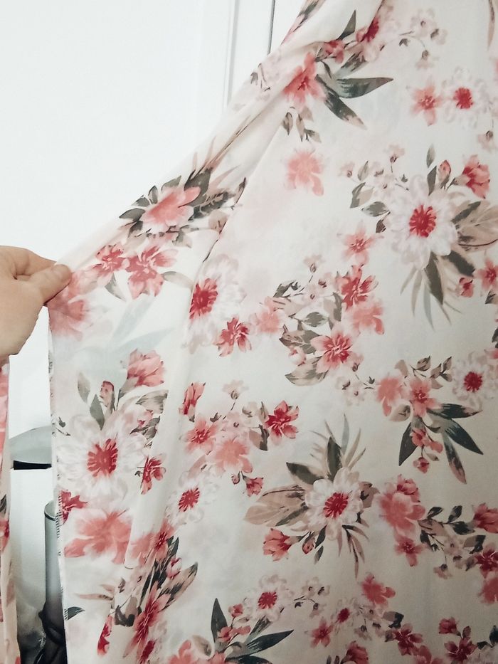 Robe longue fleurs voilages - photo numéro 4