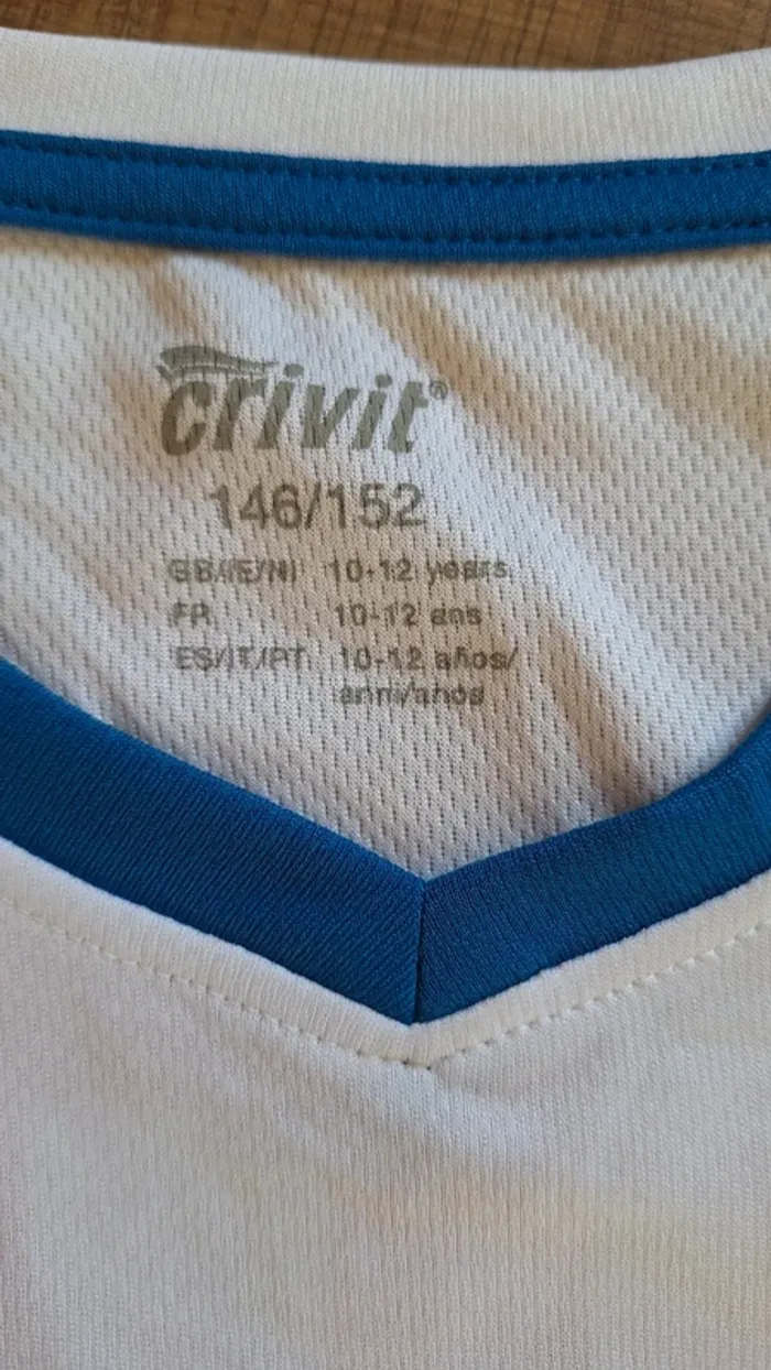 Tenue de foot 10/12 ans blanche et bleue - photo numéro 6