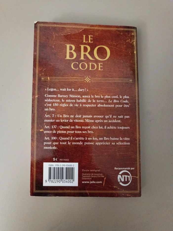 Le bro code le livre de la série culte how i met your mother - photo numéro 2
