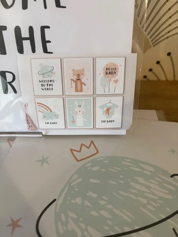 Affiches “Welcome Little One” pour chambre enfant - photo numéro 2