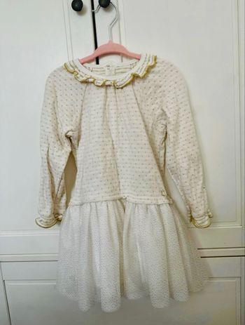 Robe Petit Bateau écru et doré