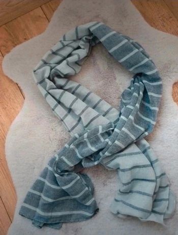 Écharpe Okaïdi rayée bleu ciel et bleu jean 12 - 24 mois