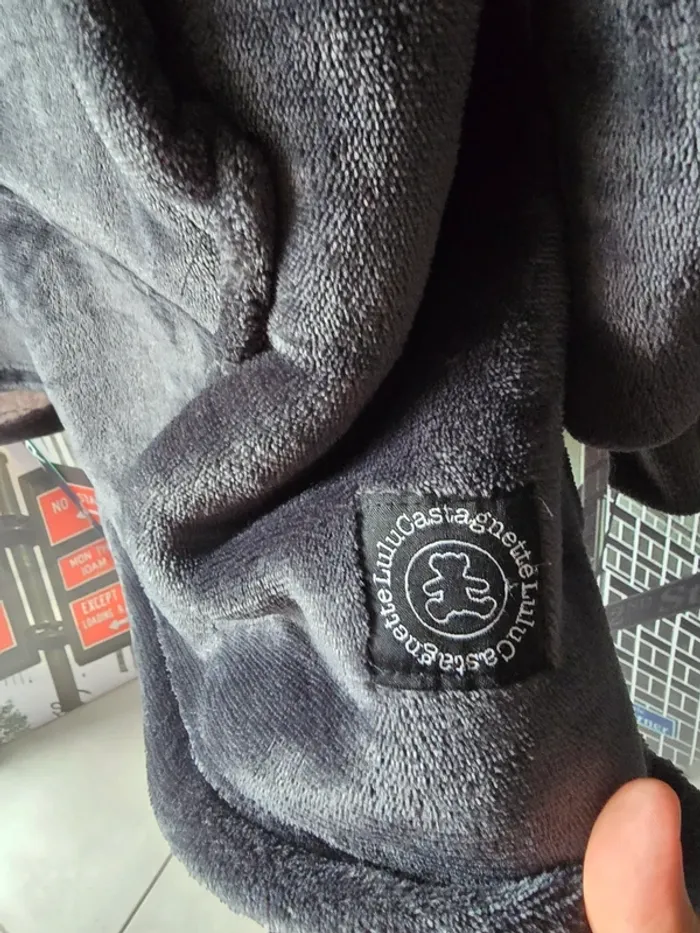 Pull à capuche polaire gris foncé Lulu Castagnette – Taille unique - photo numéro 2