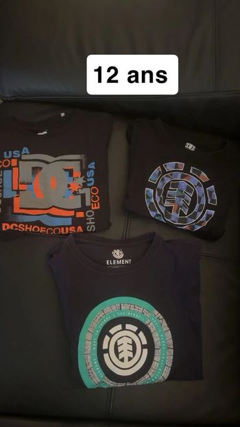 Lot 3 t shirt 12 ans