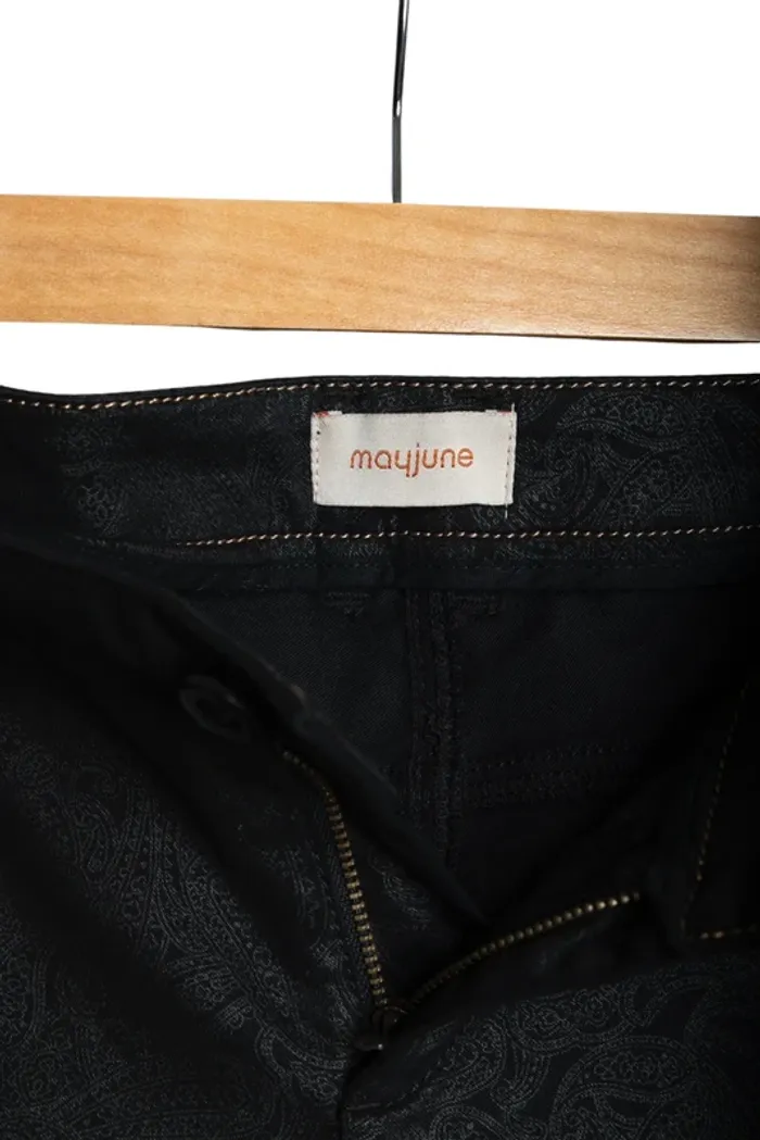 Pantalon noir jacquard Mayjune Taille 34/36 - photo numéro 6