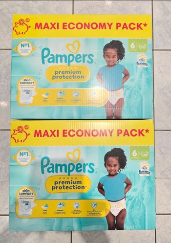 🍼 Pampers Premium Protection – Taille 6 (13–18 kg) – Lot 2x70 couches – Neuf