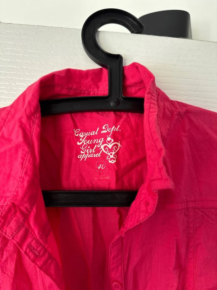 Jolie chemise fushia légère été femme 40 casual - photo numéro 2