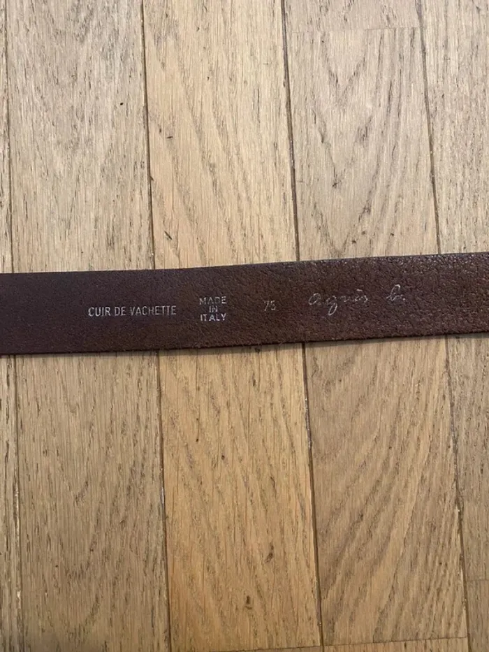 Ceinture en cuir Agnès b taille 75 - photo numéro 5