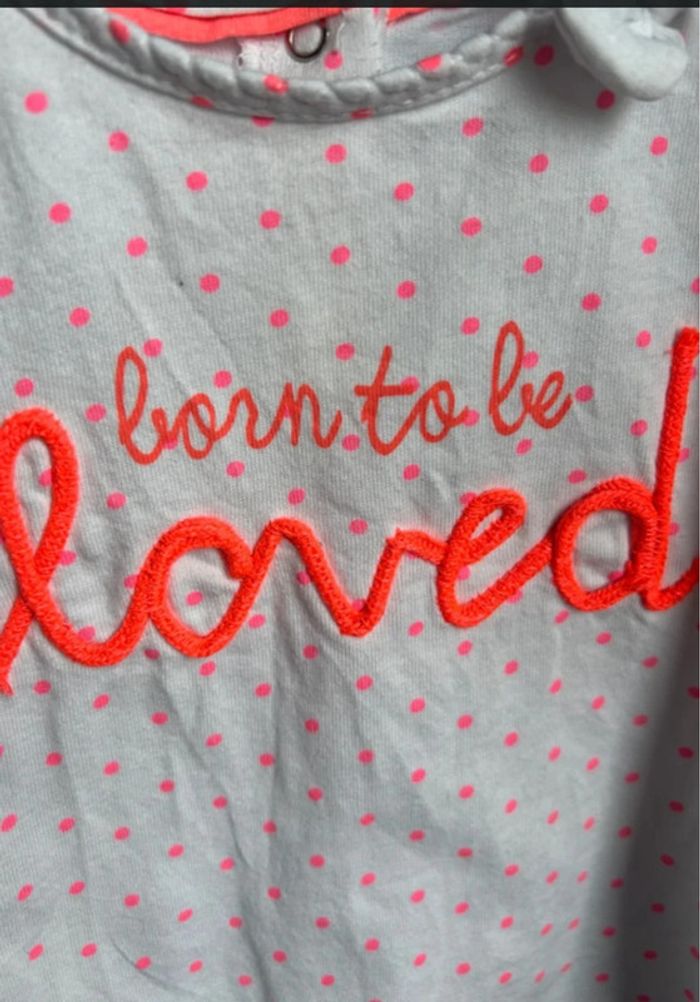 👕 Tee-shirt pois corail – 9 mois – Gémo 🌸 - photo numéro 3
