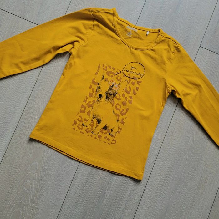 Maillot manche longue couleur moutarde. Fille 8 ans. Marque Orchestra - photo numéro 2