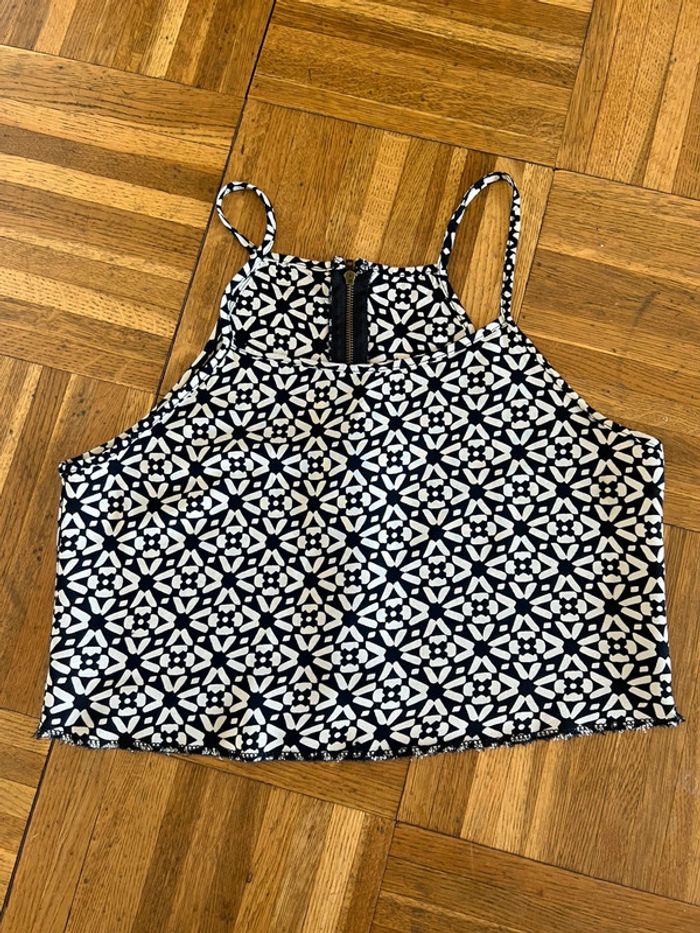 Débardeur crop top noir & blanc - photo numéro 4