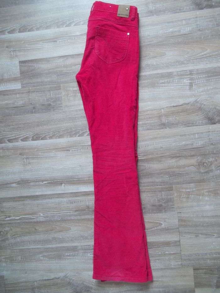 Bootcut velours rose Vertbaudet 12 ans - photo numéro 5