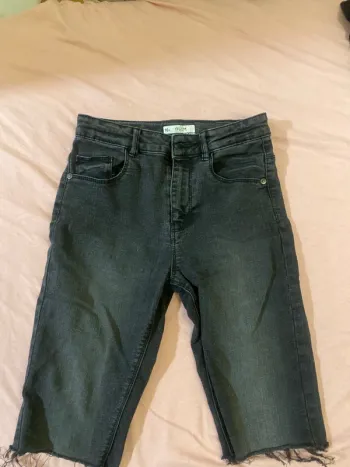 Pantacourt jeans noir