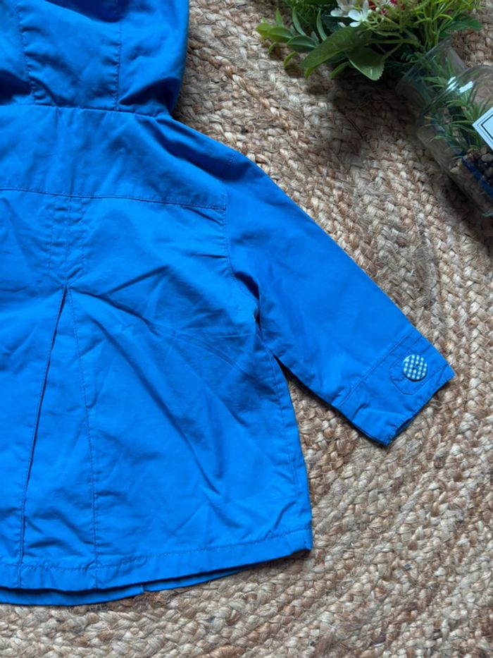 🌺Trench bleu avec capuche fille Taille 9mois/74cm🌺 - photo numéro 10