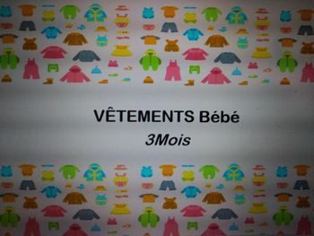 Vêtements bébé 3Mois