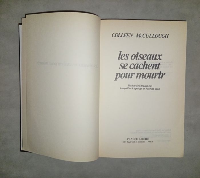 📚 édition collector rare les oiseaux se cachent pour mourir seulement 8 eur 📚
