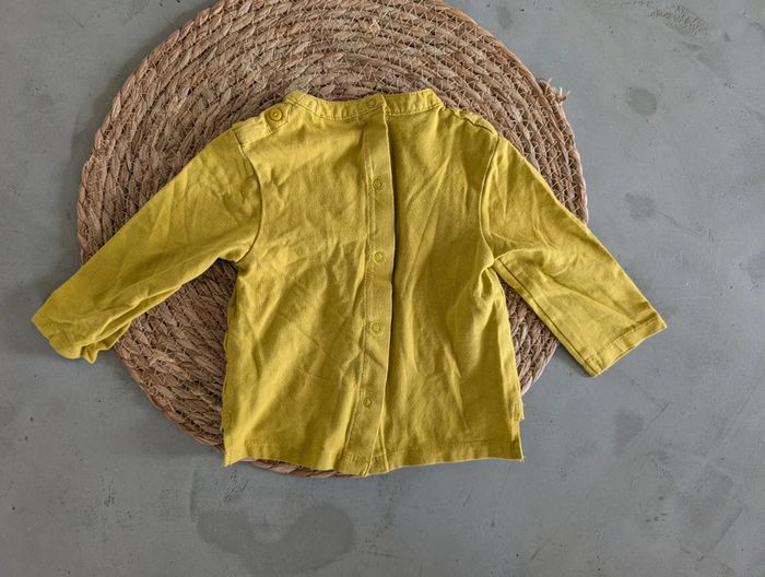 Tee-shirt manches longues moutarde 9 mois kitchoun - photo numéro 3