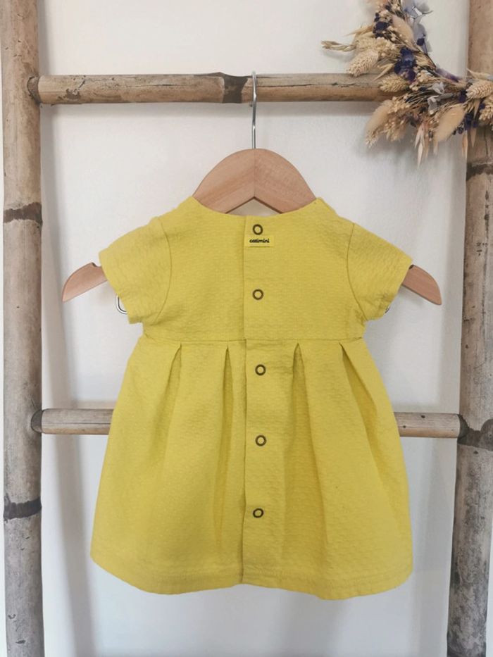 🌷Très belle robe plissé Catimini 3/6mois jaune - photo numéro 2
