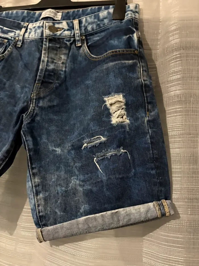 Short trouée bleu - photo numéro 3