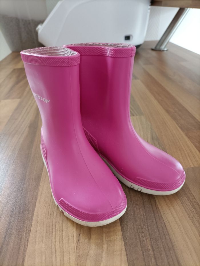 Bottes de pluie Dunlop roses 23 - photo numéro 3