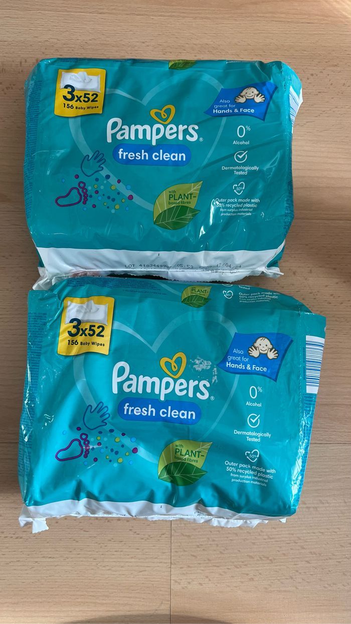 Lingettes Pampers fresh clean