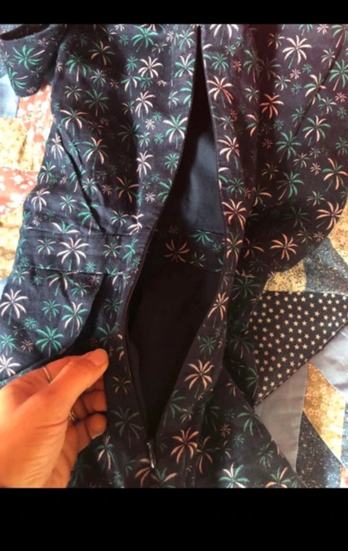 🌴Robe d’été nature 100% lin Etam Palm tree vibes Summer dress🌴 - photo numéro 14