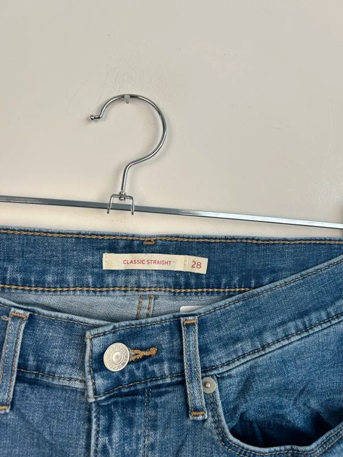 Jean Levi's Femme Bleu W28 L30 | Classic Straight | Taille 38 | Très Bon État | BP280 - photo numéro 4